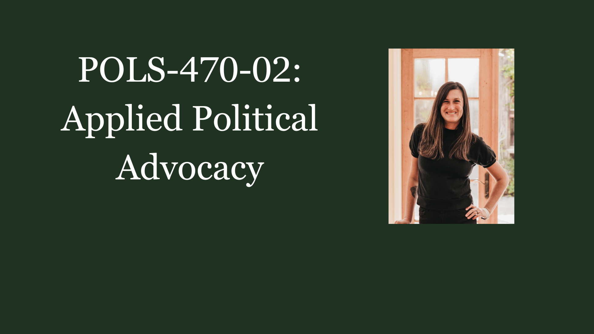 to Political Science Department Political Science Department